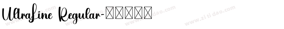 UltraLine Regular字体转换